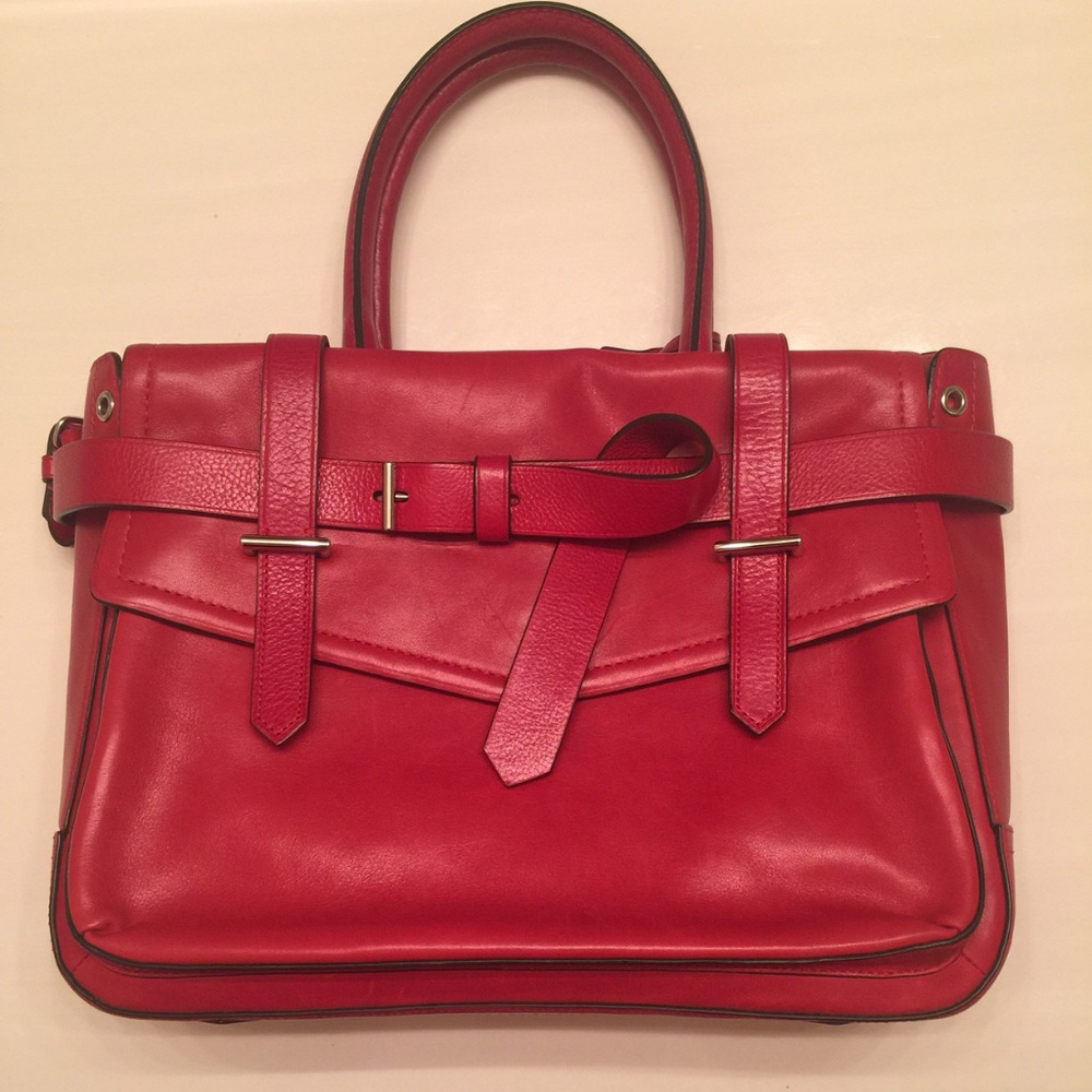 Reed Krakoff Red Leather Boxer with Top Handles
